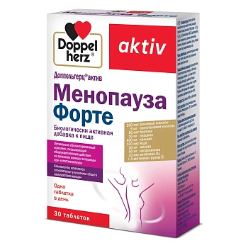 БАД Doppelherz®/Доппельгерц Актив Менопауза Форте № 30 шт для женщин во время менопаузы