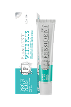 Зубная паста PresiDENT Profi Plus White Plus для интенсивного отбеливания 200 RDA, 30 г