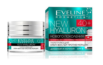 Увлажняющий крем-филлер Eveline против морщин 40+ New Hyaluron, 50 мл