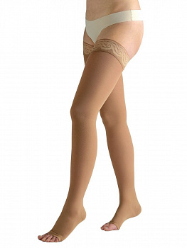 Чулки компрессионные Avicenum Авиценум 360 normal кружевные с открытым носком, 2 класс, 2 шт