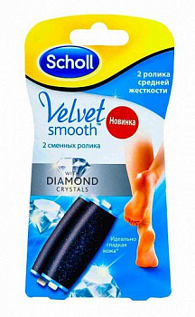 Ролики для электрической пилки Scholl Velvet Smooth средней жёсткости, 2 шт
