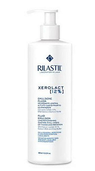 Увлажняющий флюид-эмульсия Rilastil Xerolact [E] 12% соли молочной кислотой для чувствительной, очень сухой и огрубевшей кожи, 250 мл