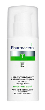 Увлажняющий себорегулирующий крем для лица Pharmaceris T SPF 20 Sebostatic Day, 50 мл