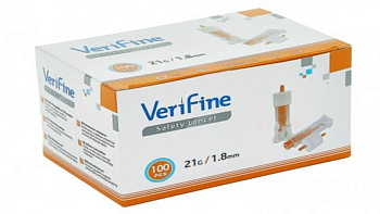 Прокалыватель ланцетное устройство VeriFine 21G, 100 шт